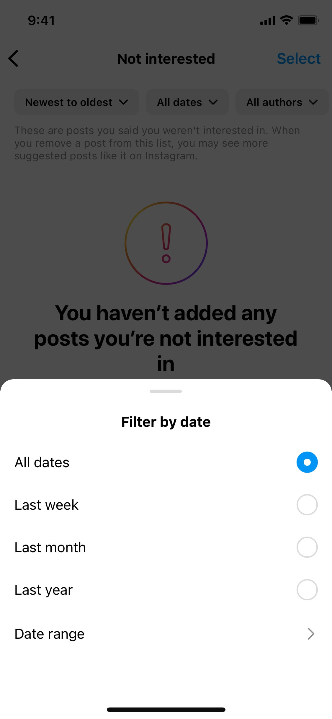 Instagram iOS screen 658