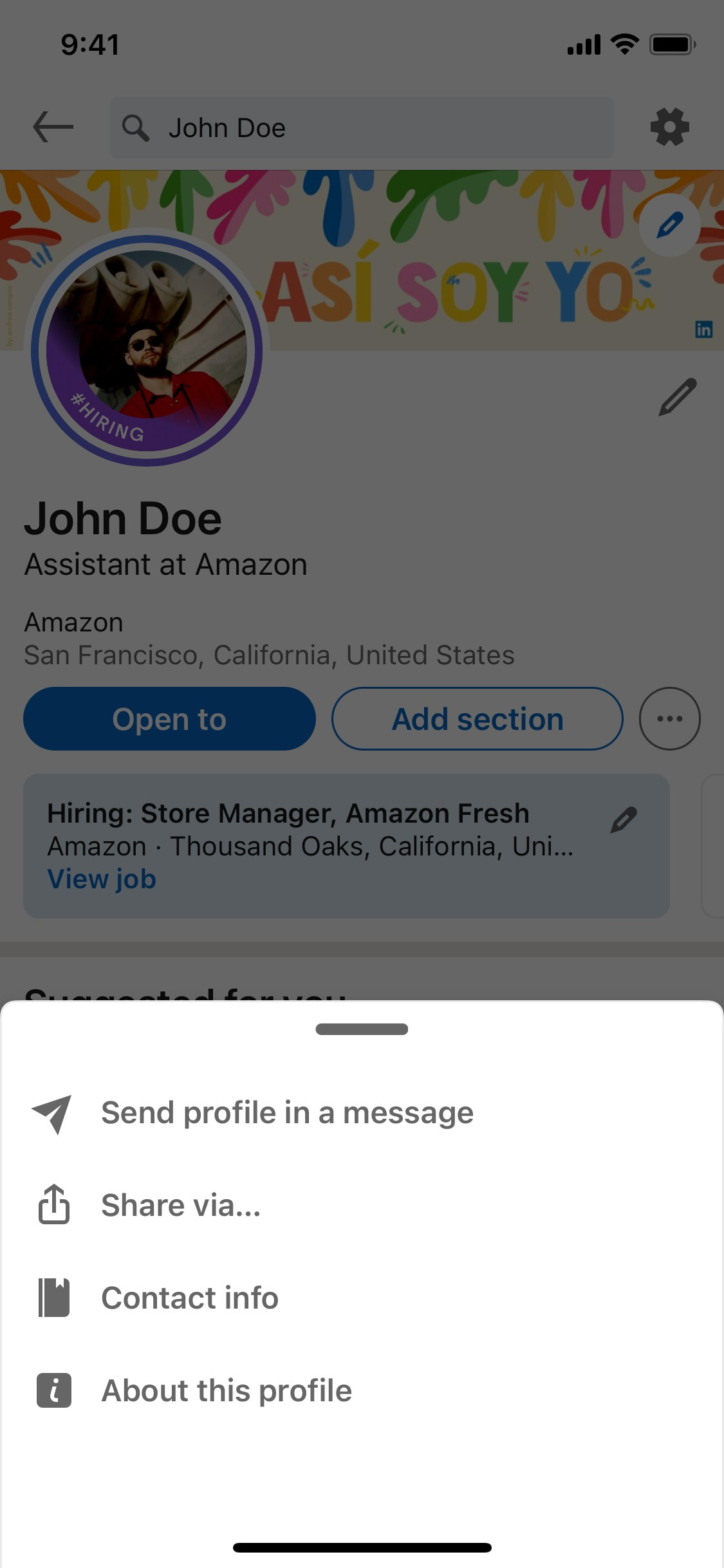 LinkedIn iOS screen 269