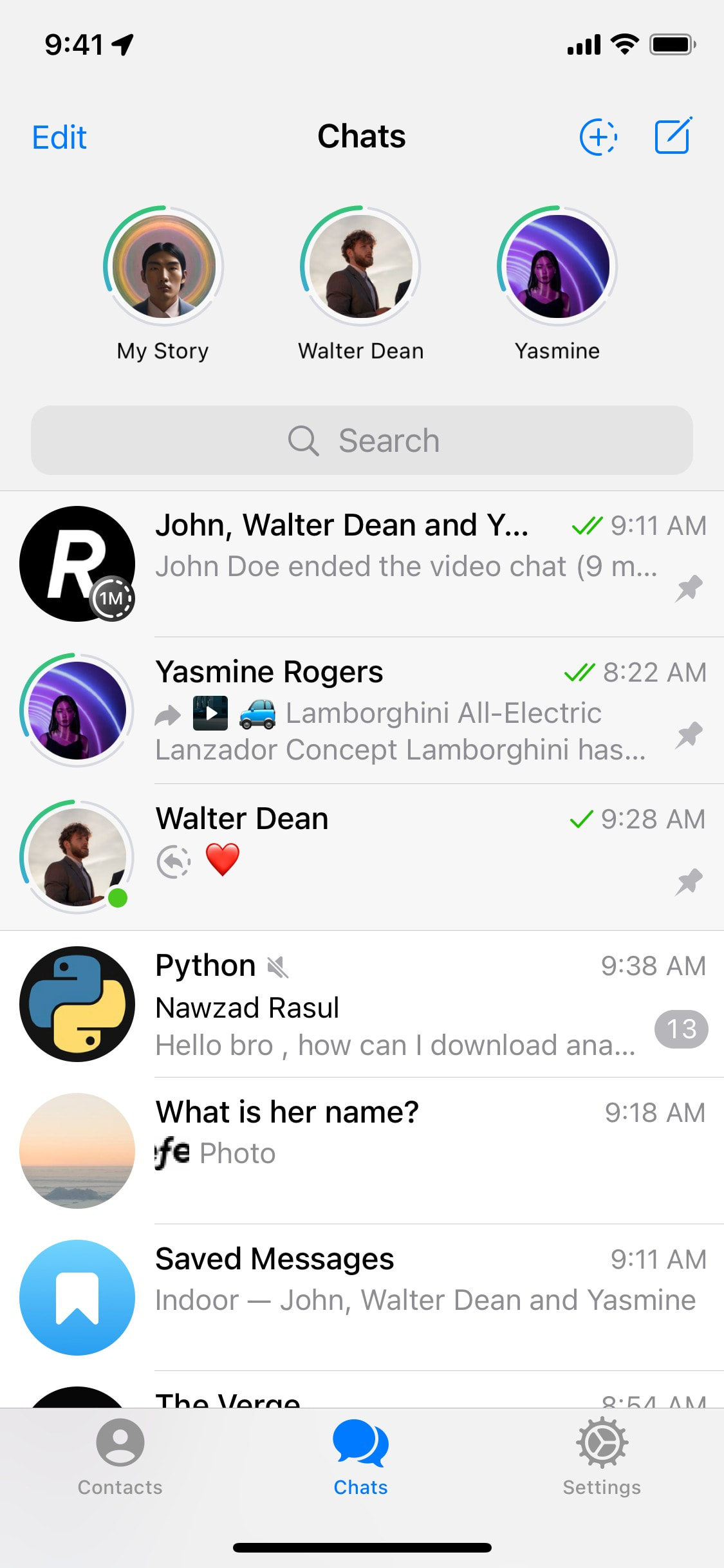 Telegram iOS screen 92