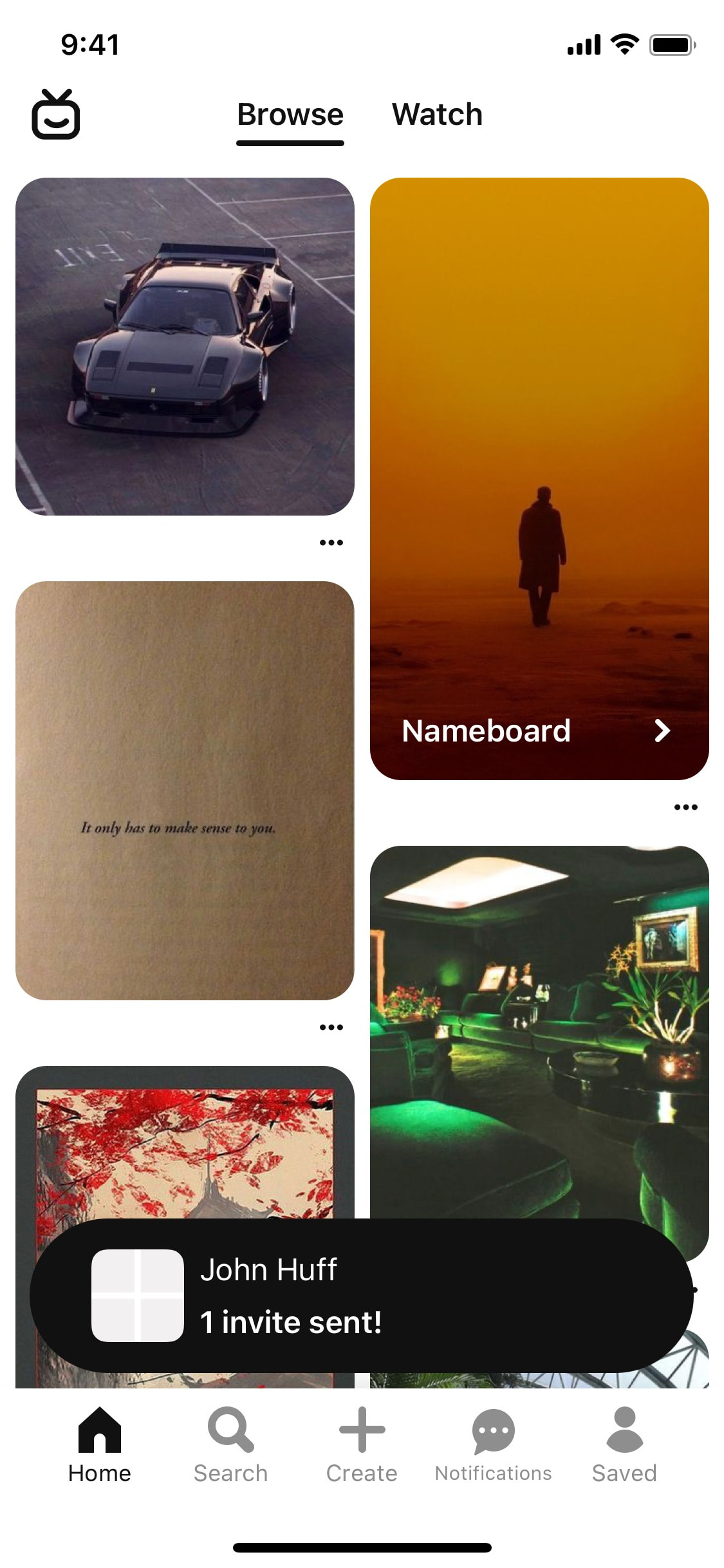 Pinterest iOS screen 305