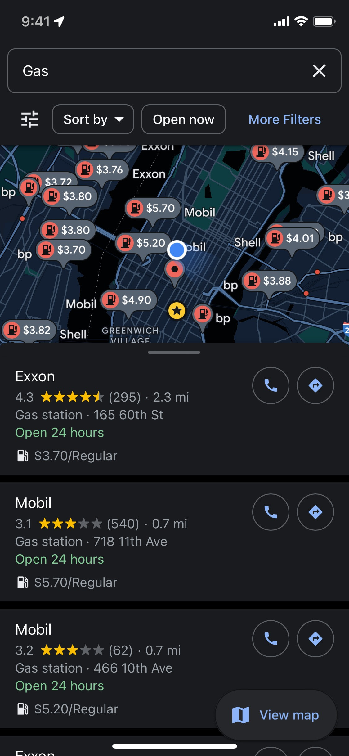 Google Maps iOS screen 294