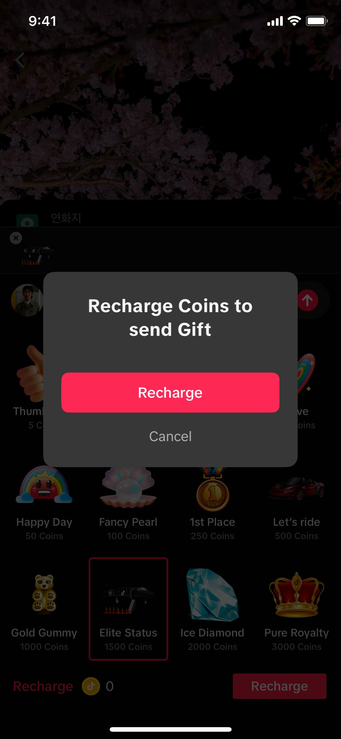TikTok iOS screen 447