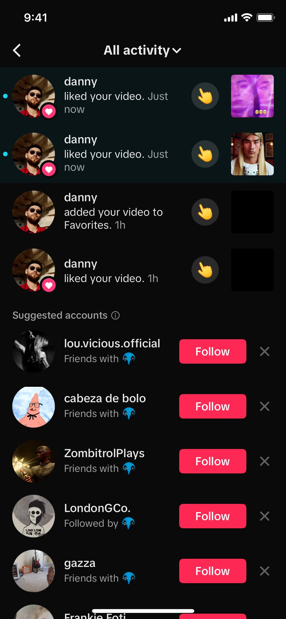 TikTok iOS screen 96