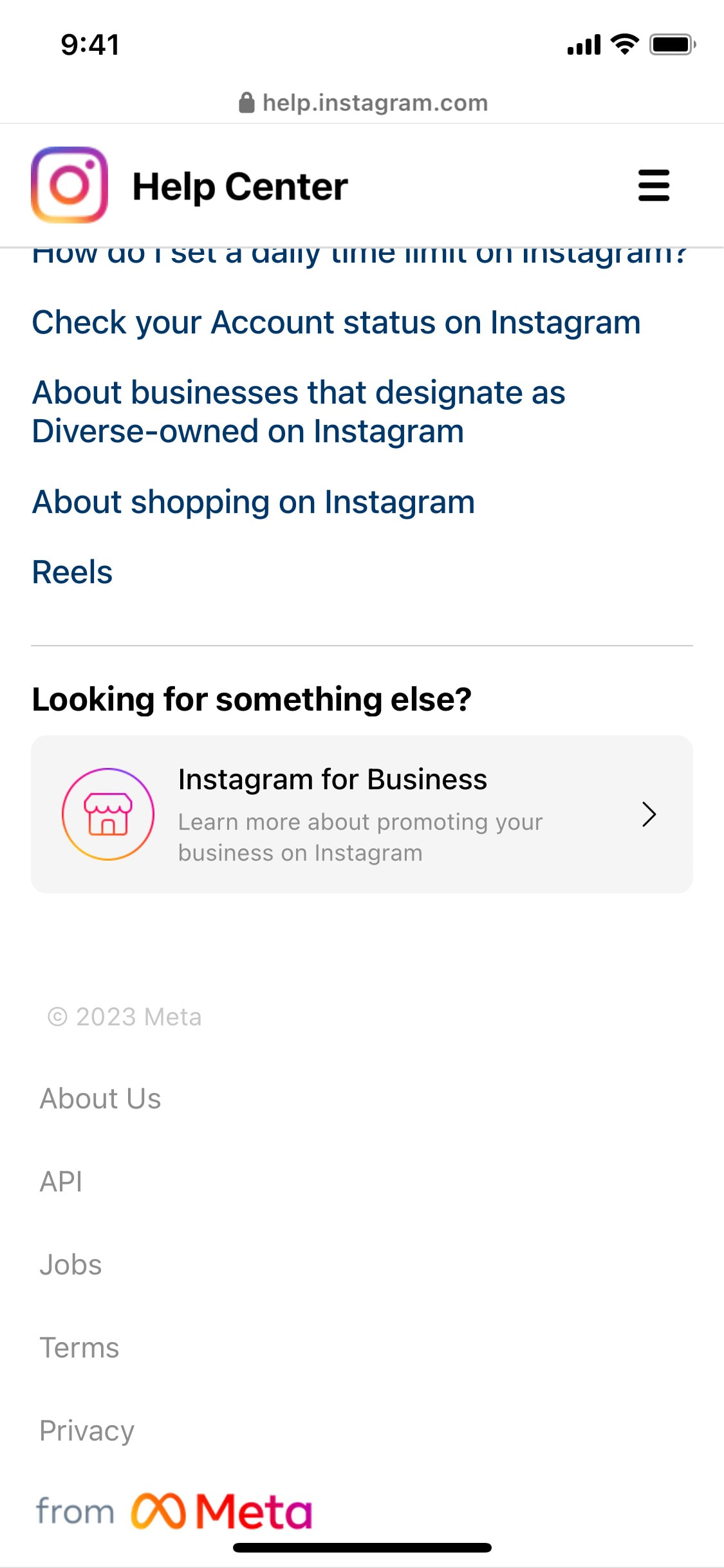 Instagram iOS screen 461