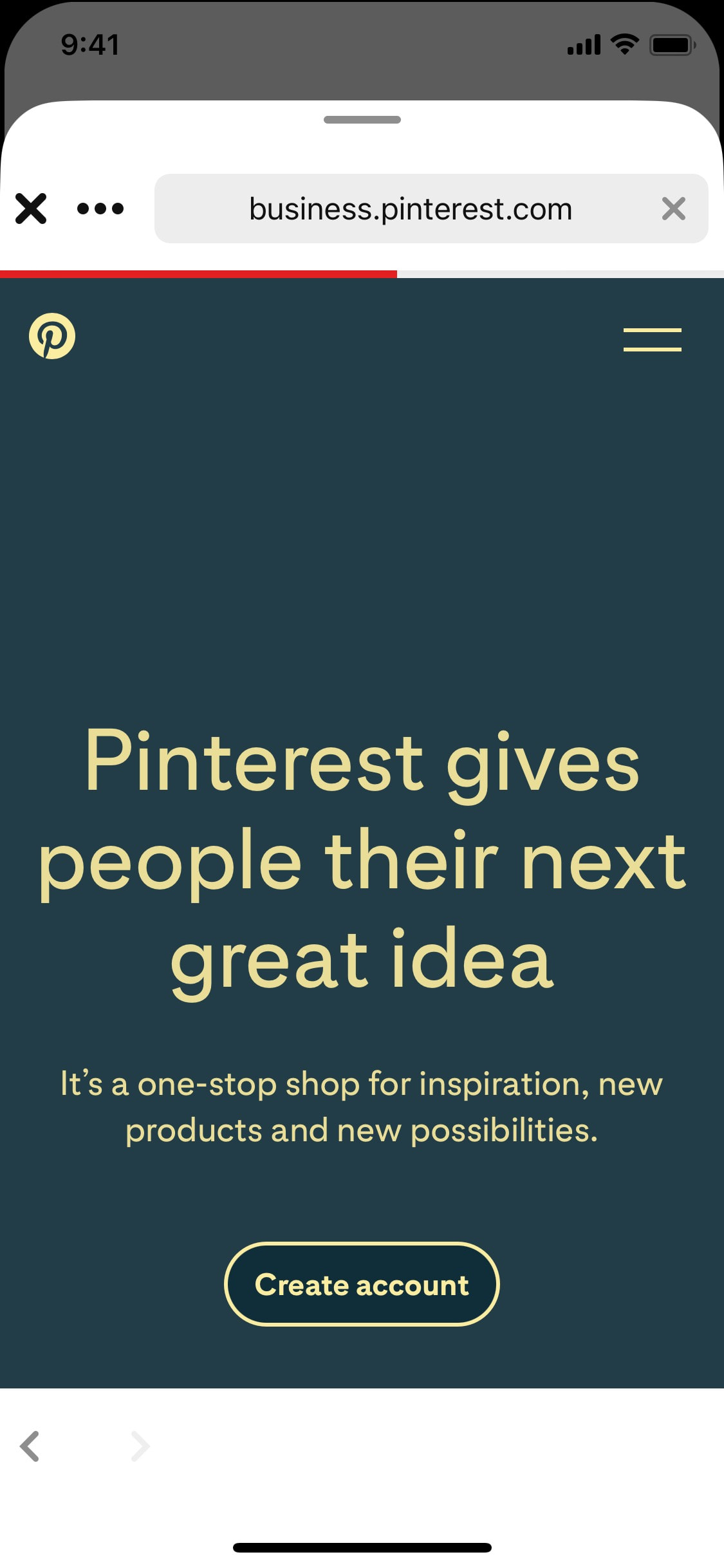 Pinterest iOS screen 292