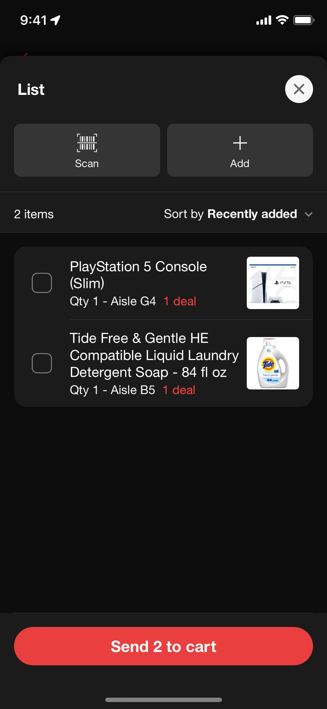 Target iOS screen 449