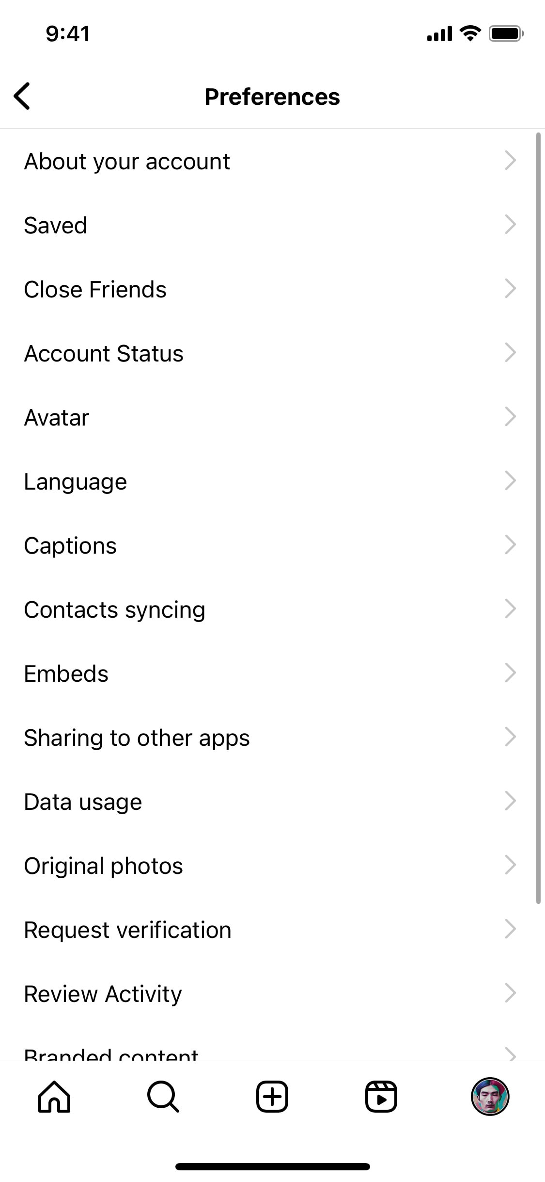 Instagram iOS screen 140