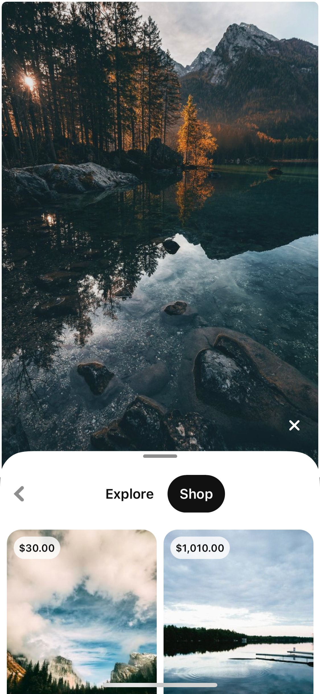 Pinterest iOS screen 355