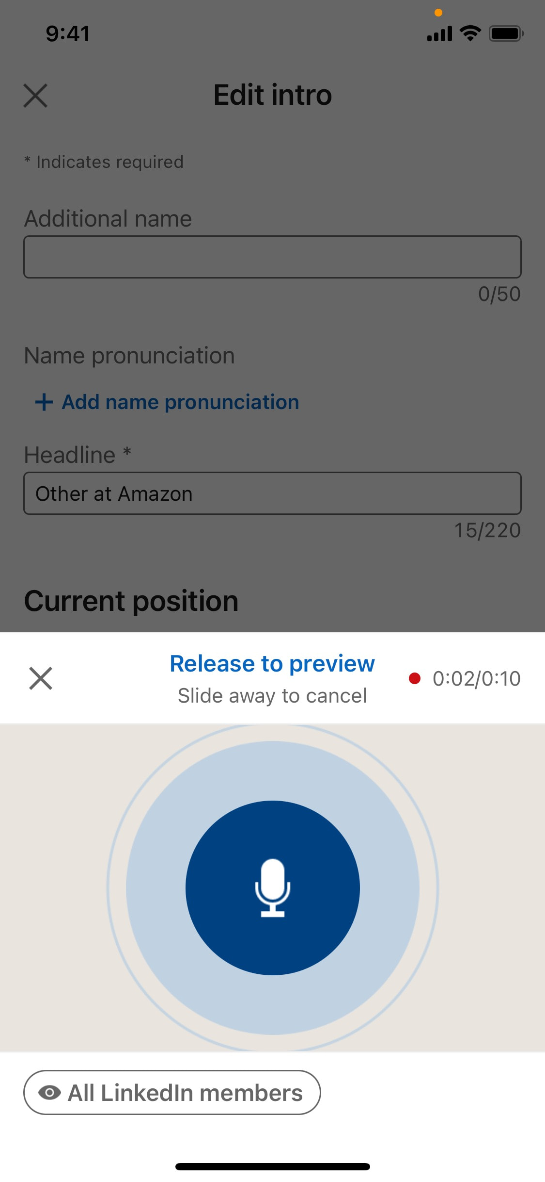 LinkedIn iOS screen 513