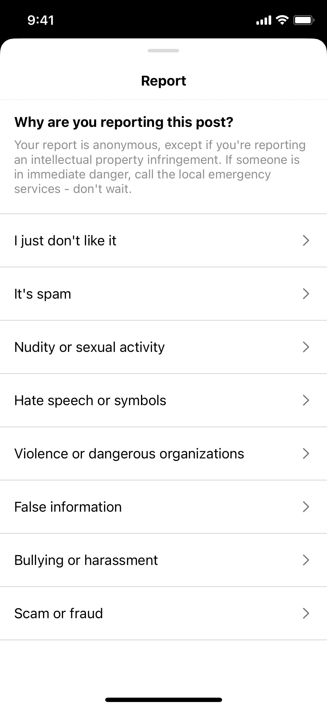 Instagram iOS screen 717