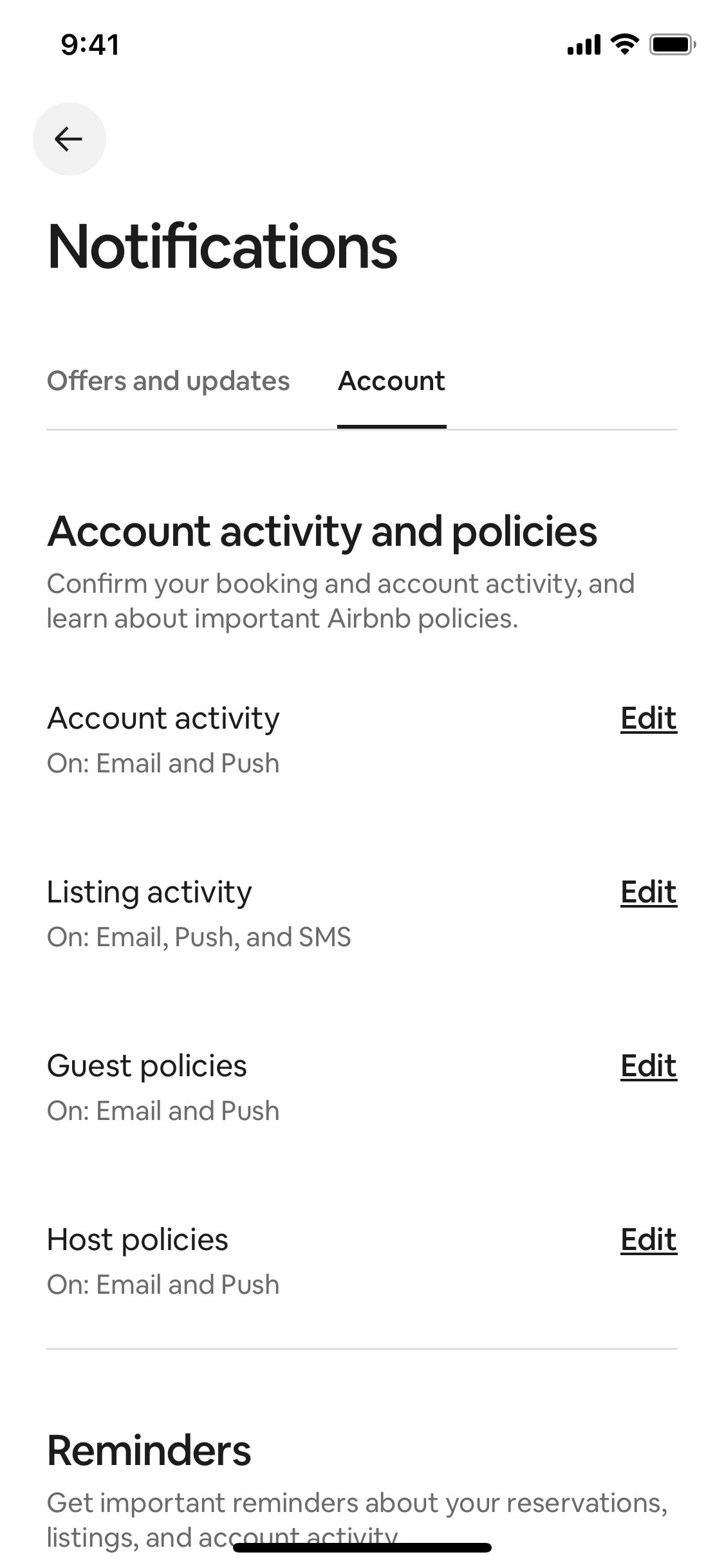 Airbnb iOS screen 305