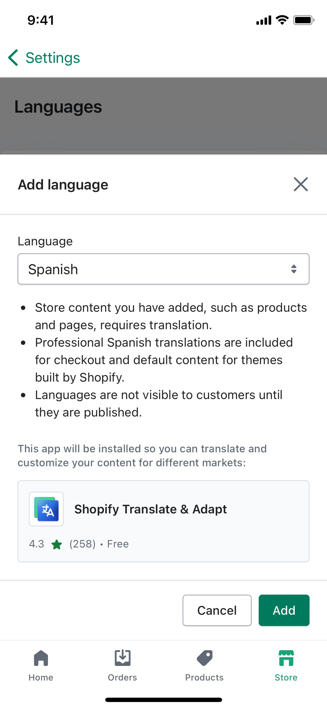 Shopify iOS screen 349