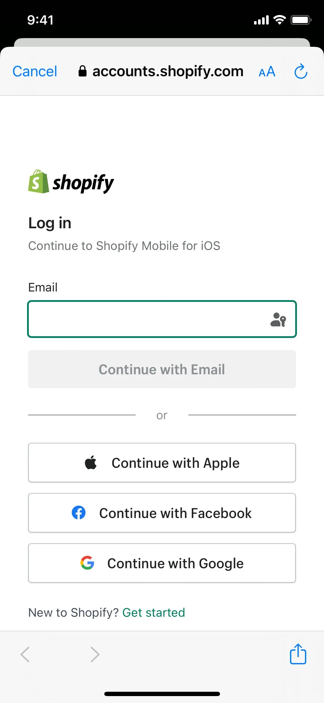 Shopify iOS screen 3