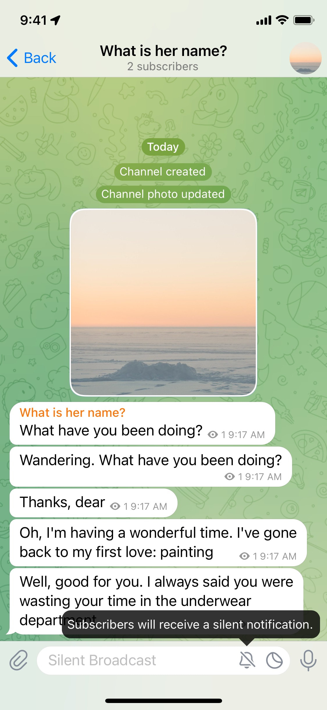 Telegram iOS screen 697
