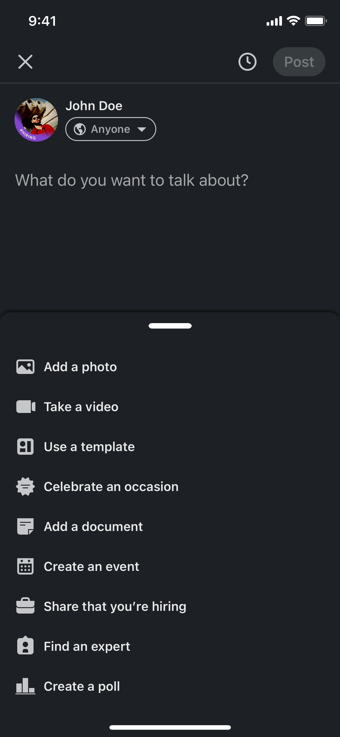 LinkedIn iOS screen 431