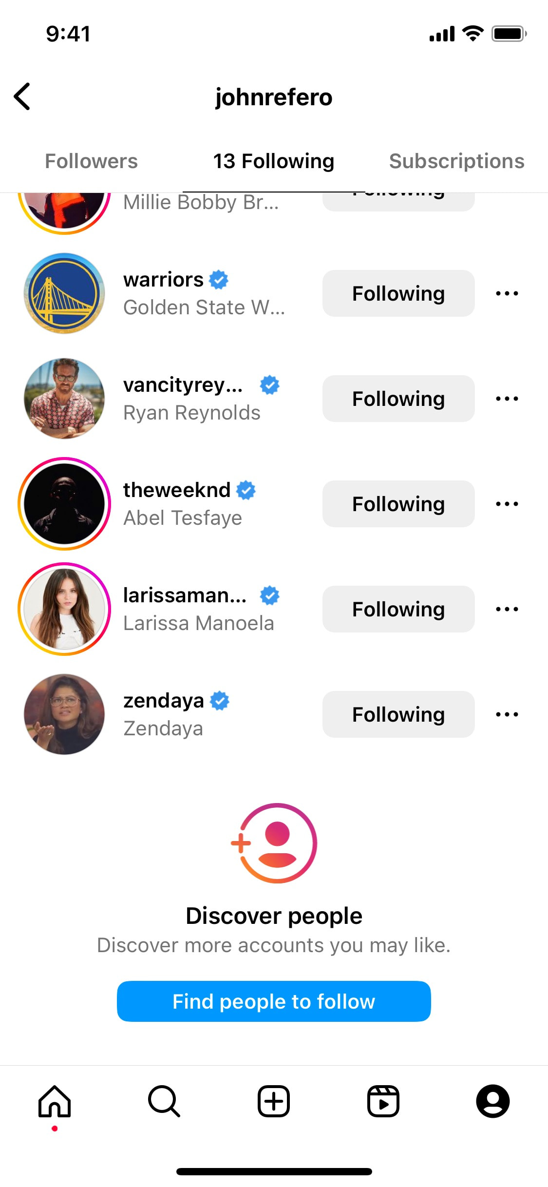 Instagram iOS screen 874