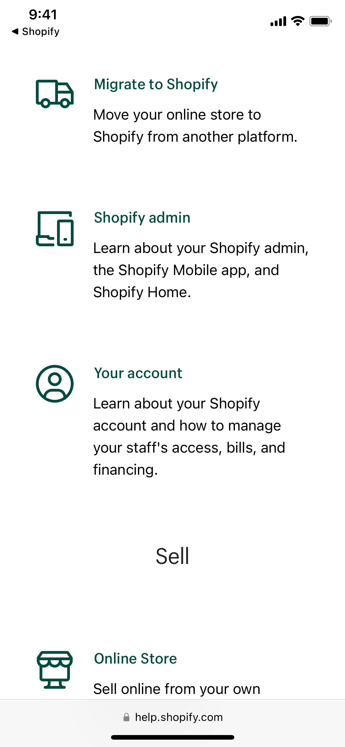 Shopify iOS screen 574