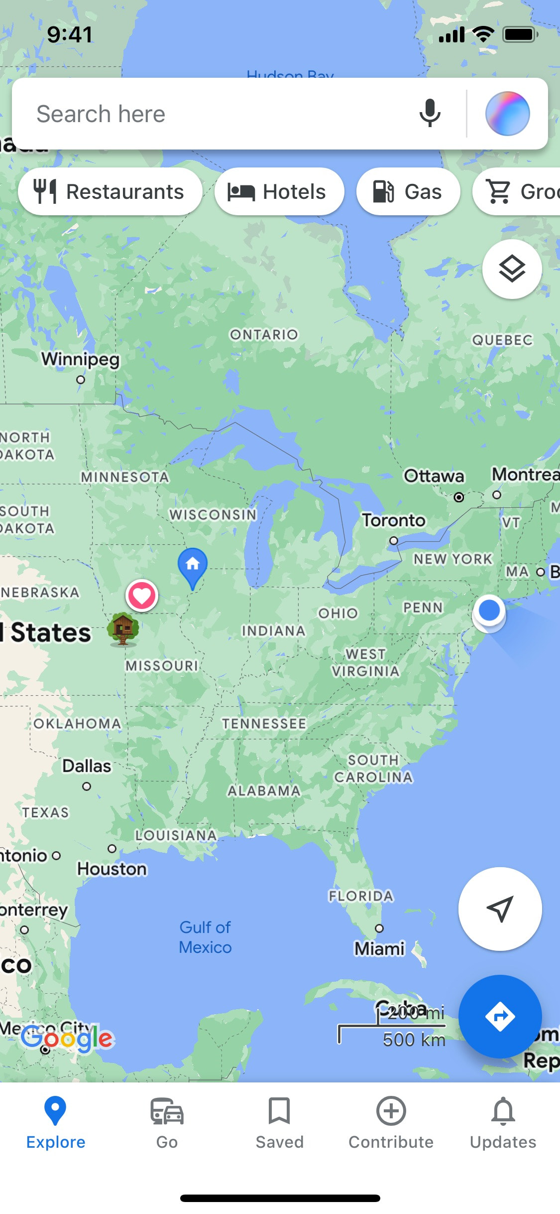 Google Maps iOS screen 260