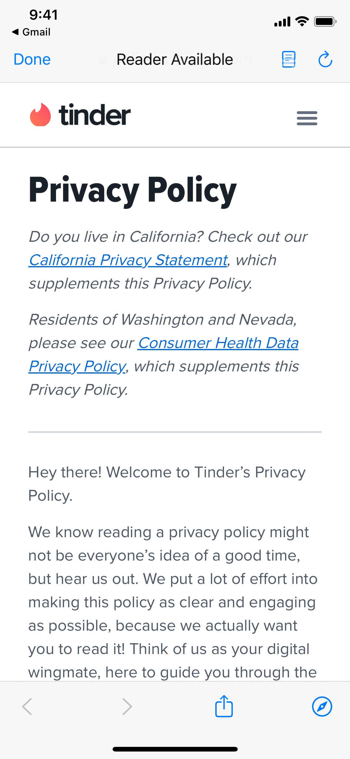 Tinder iOS screen 67