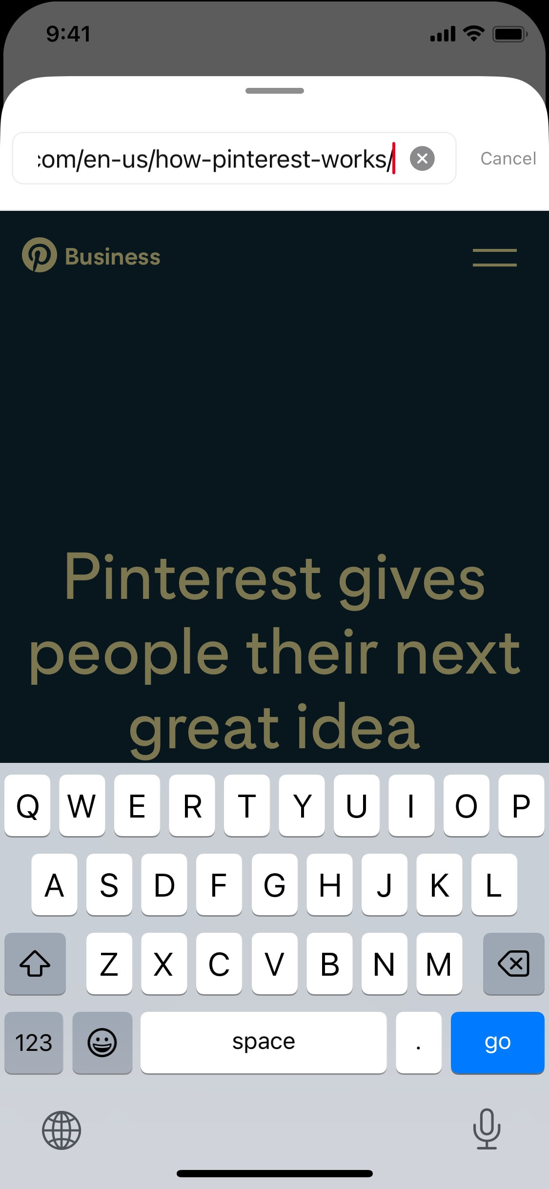 Pinterest iOS screen 133