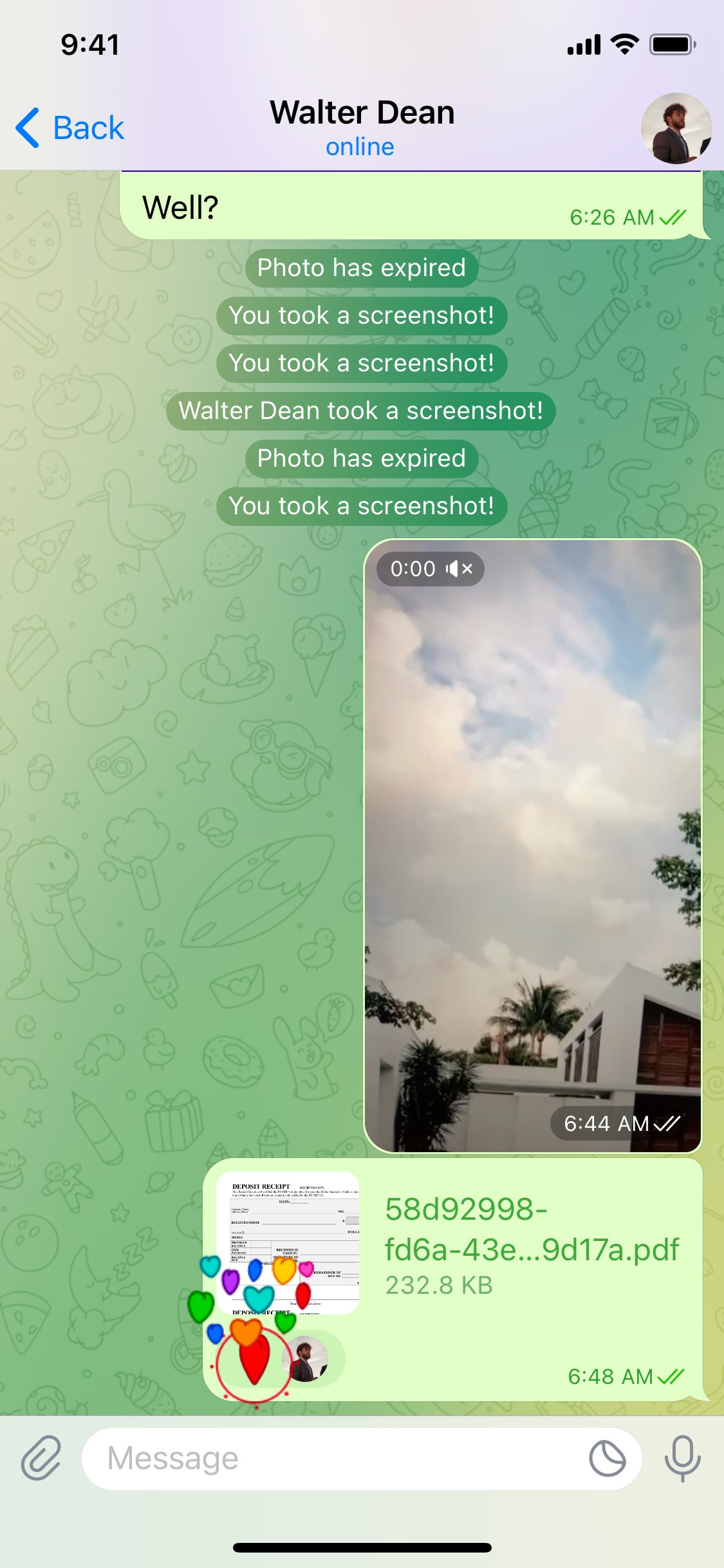 Telegram iOS screen 183