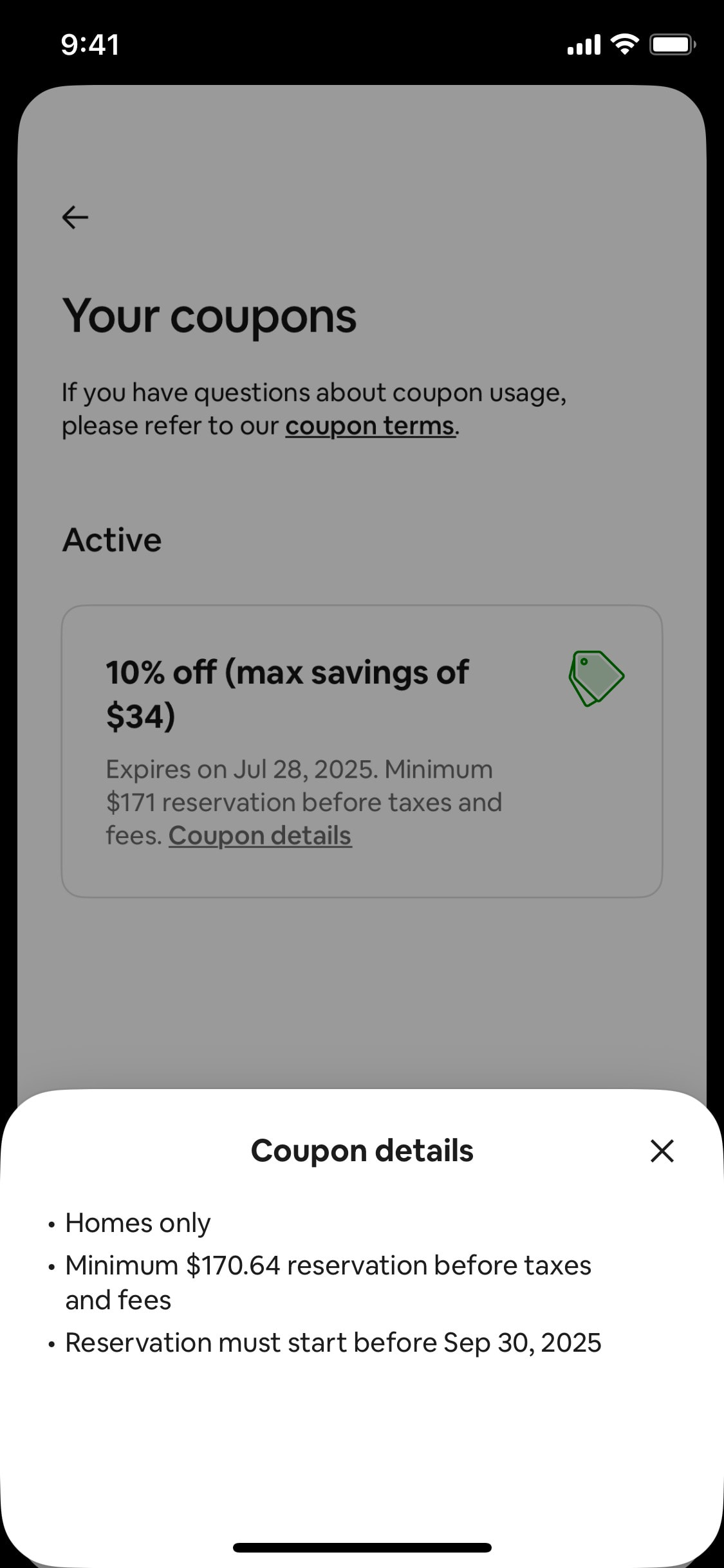 Airbnb iOS screen 610