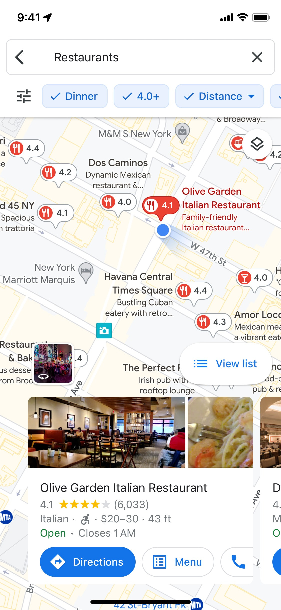 Google Maps iOS screen 537
