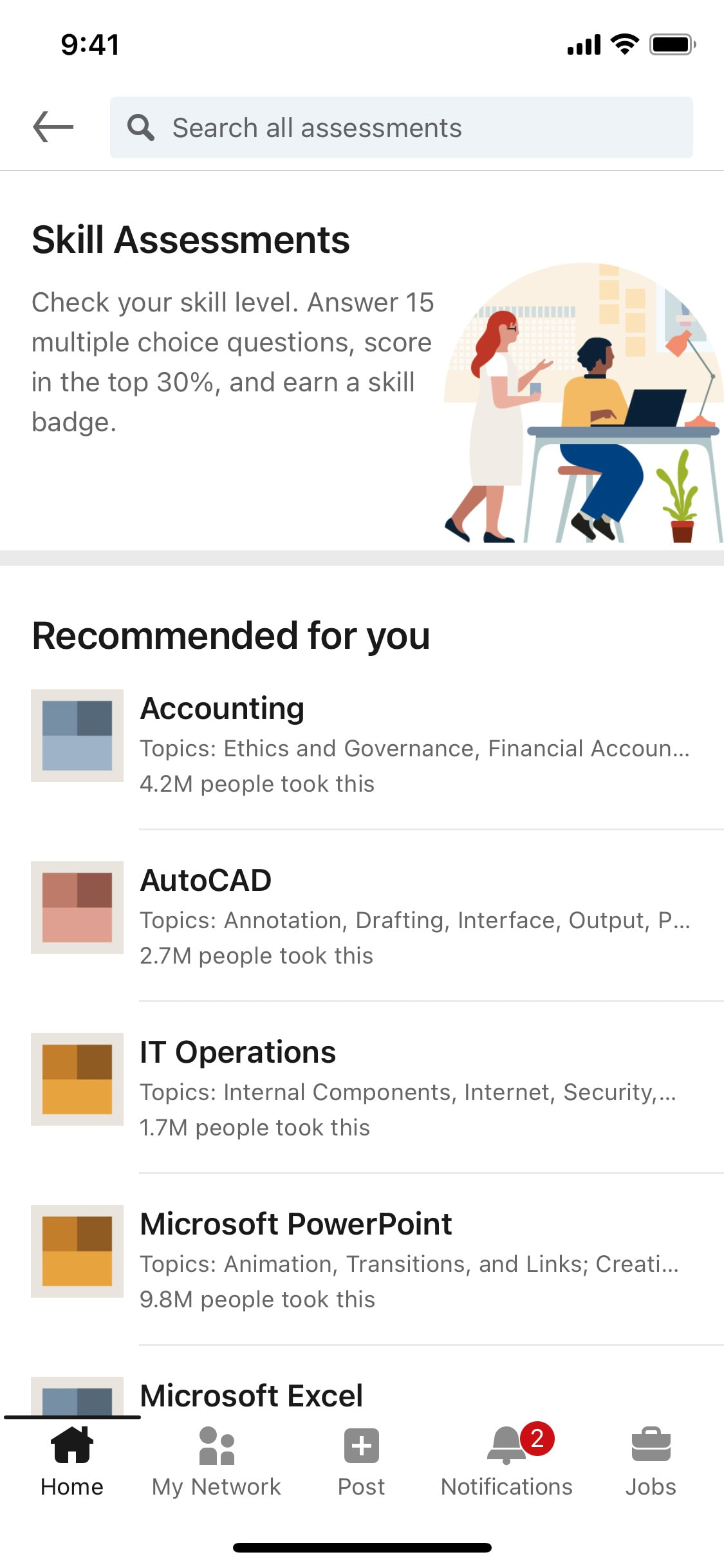 LinkedIn iOS screen 285