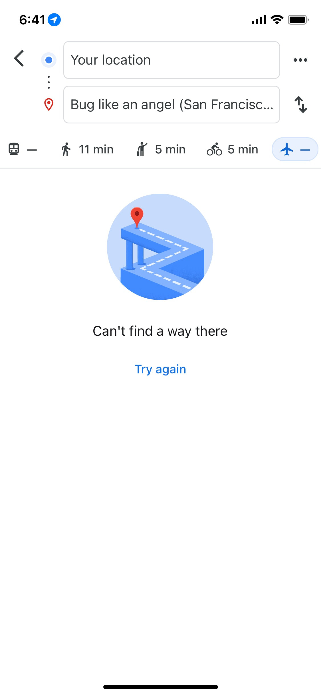 Google Maps iOS screen 664
