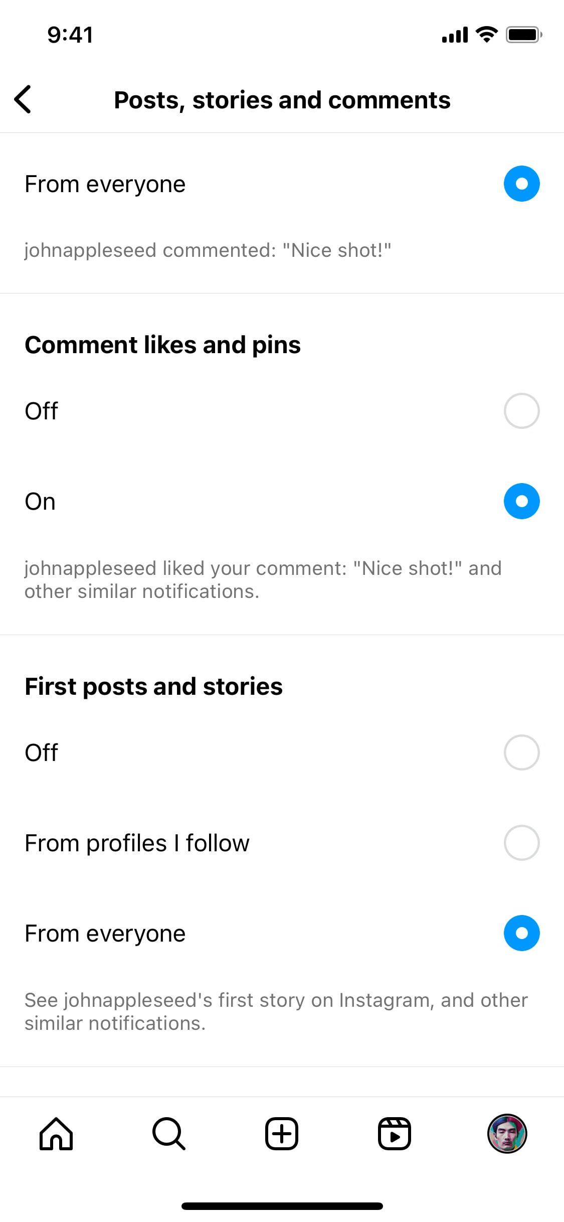 Instagram iOS screen 366