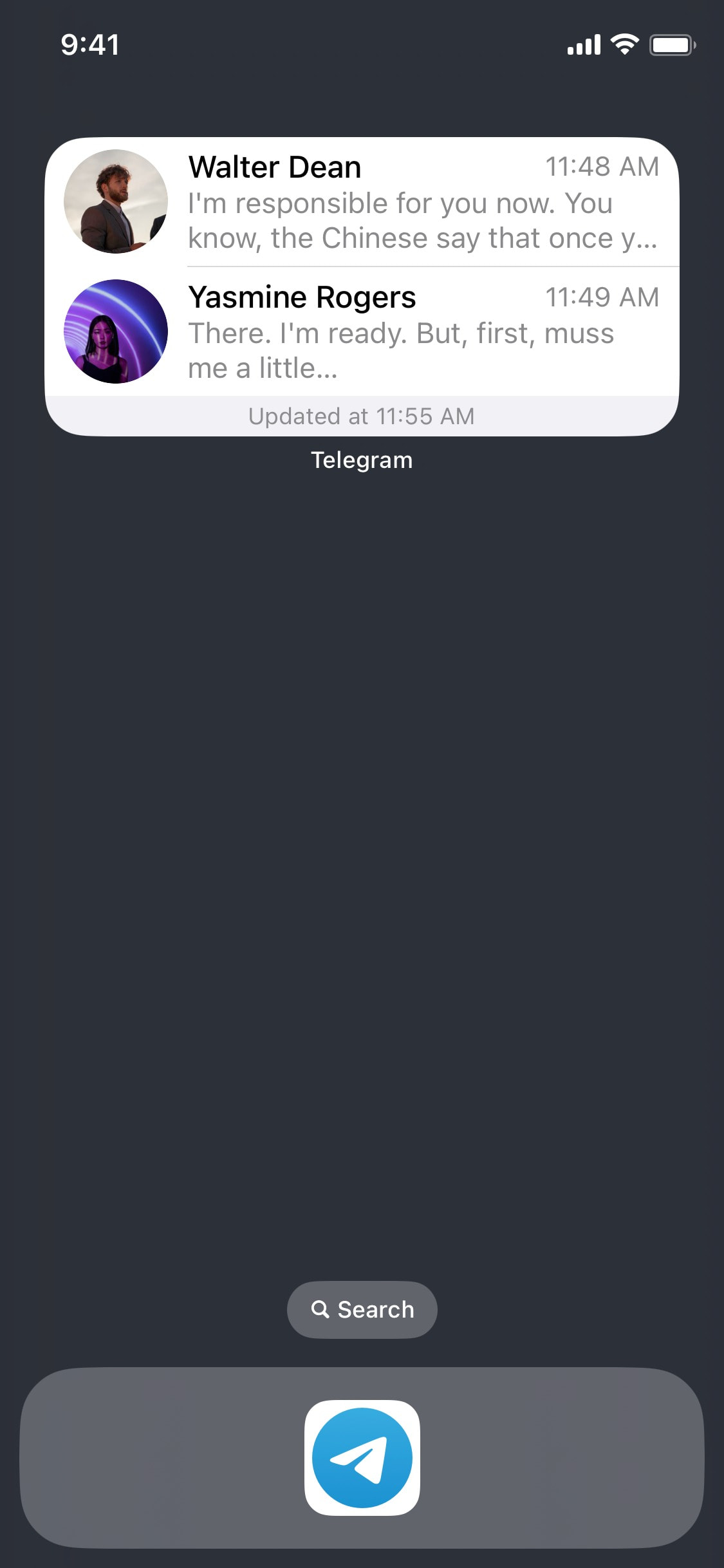 Telegram iOS screen 305