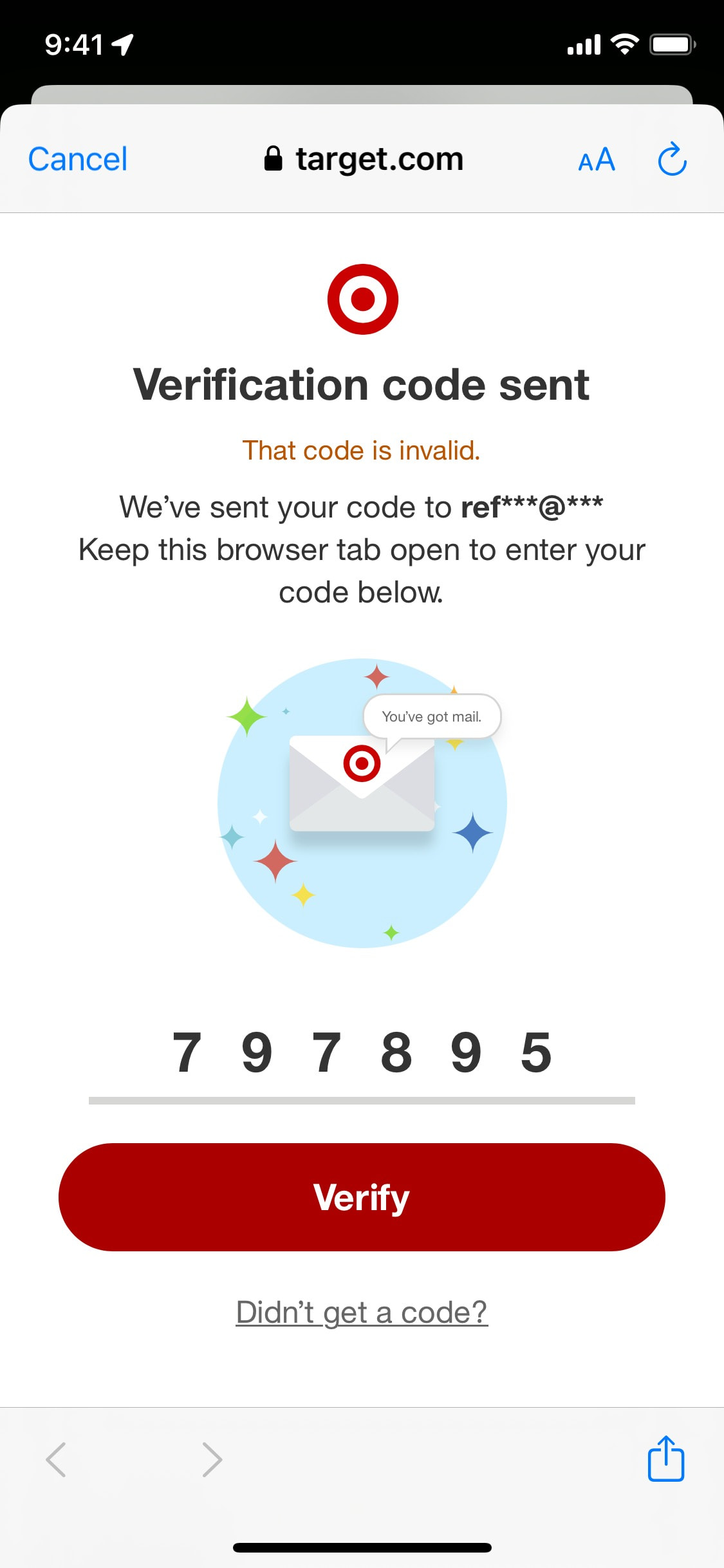 Target iOS screen 628