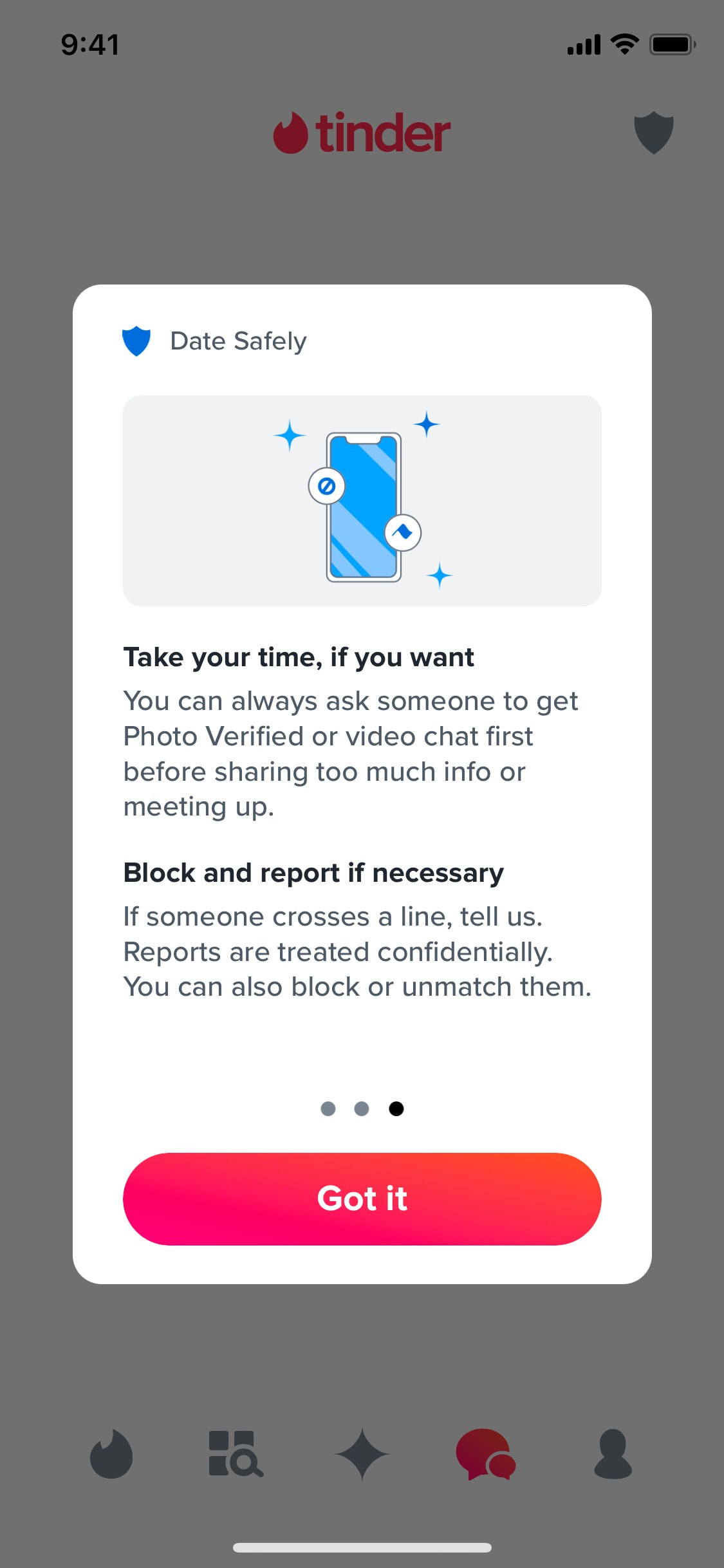 Tinder iOS screen 186