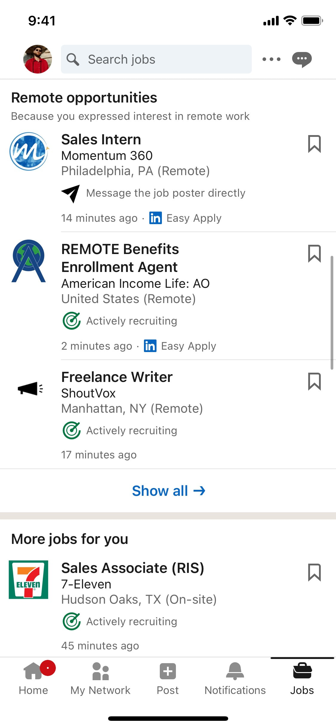 LinkedIn iOS screen 401