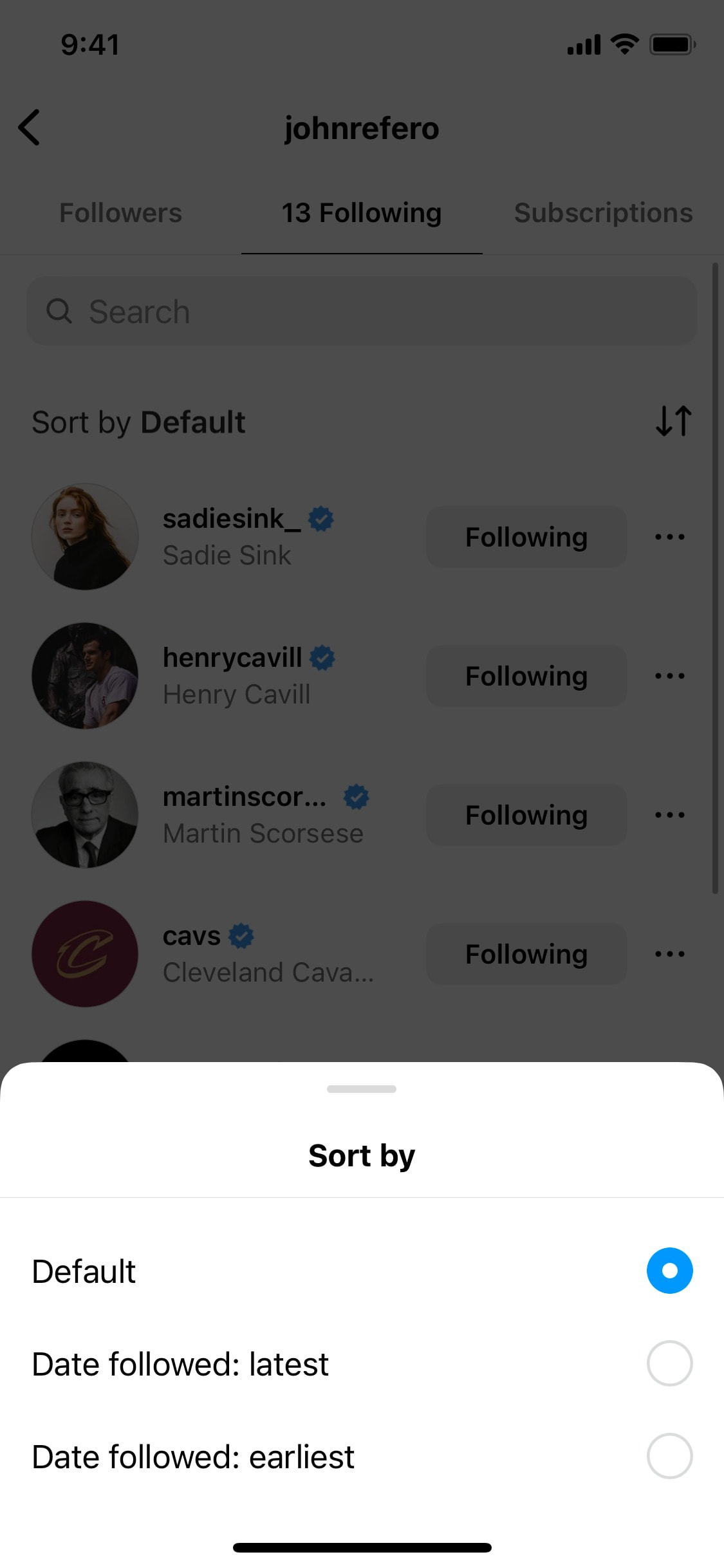 Instagram iOS screen 579