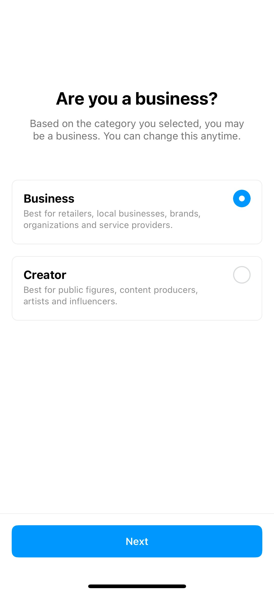 Instagram iOS screen 406