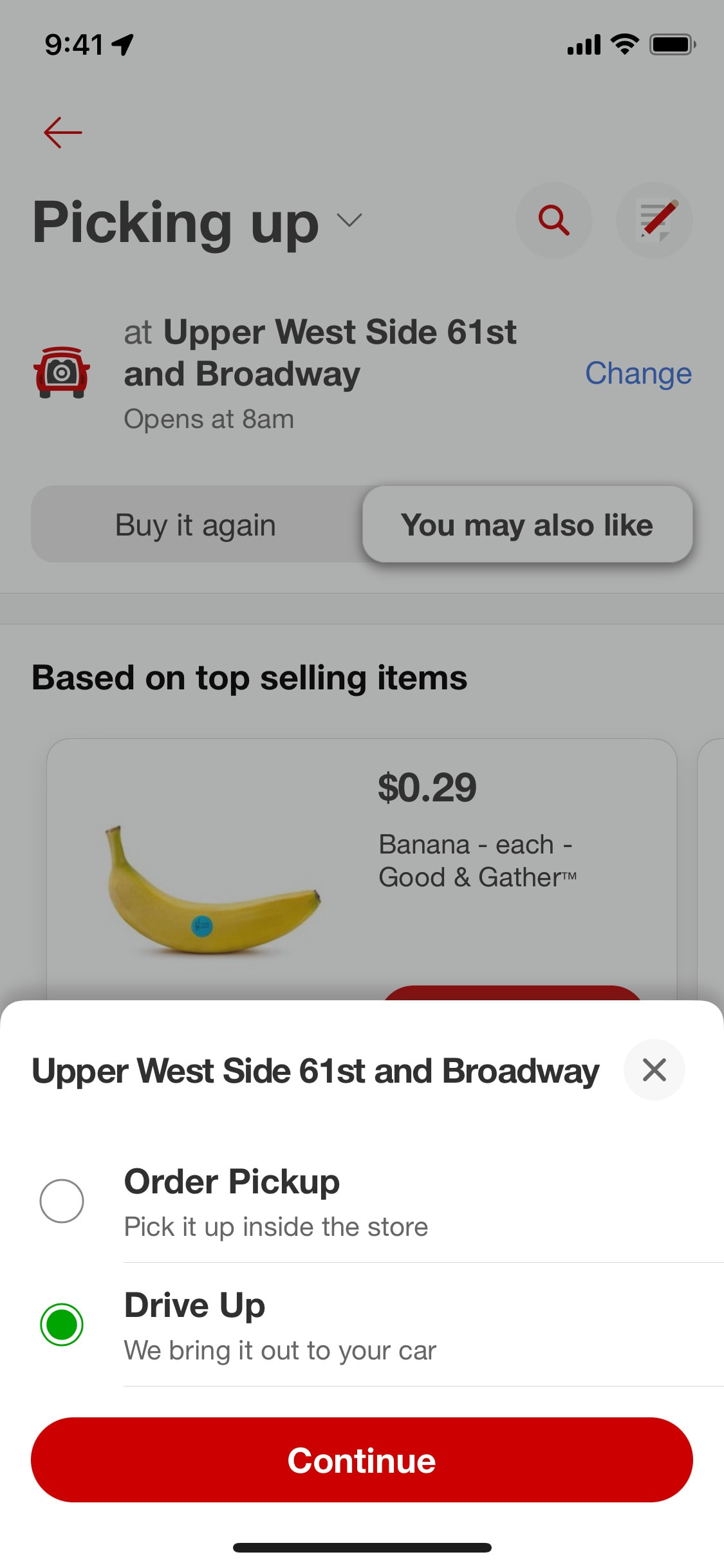 Target iOS screen 678