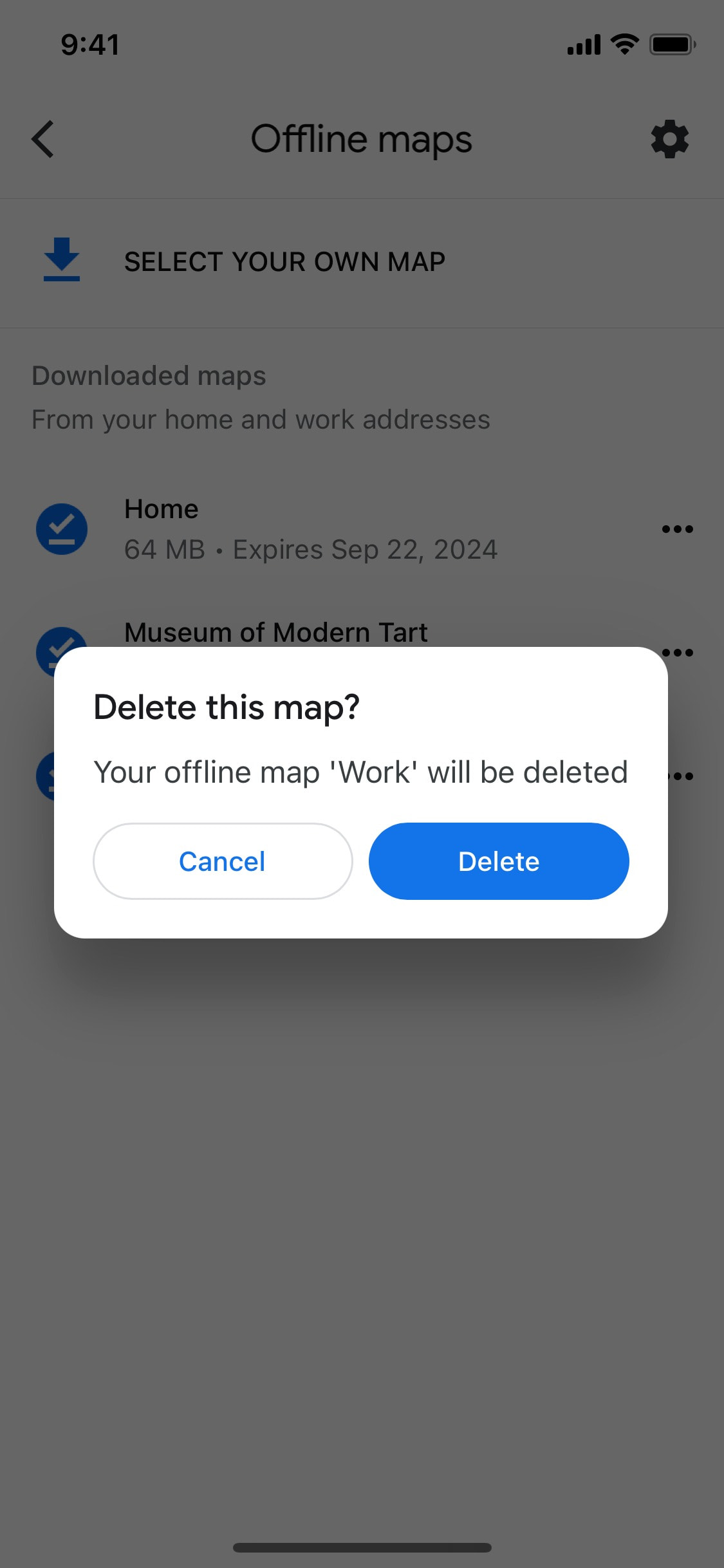 Google Maps iOS screen 84