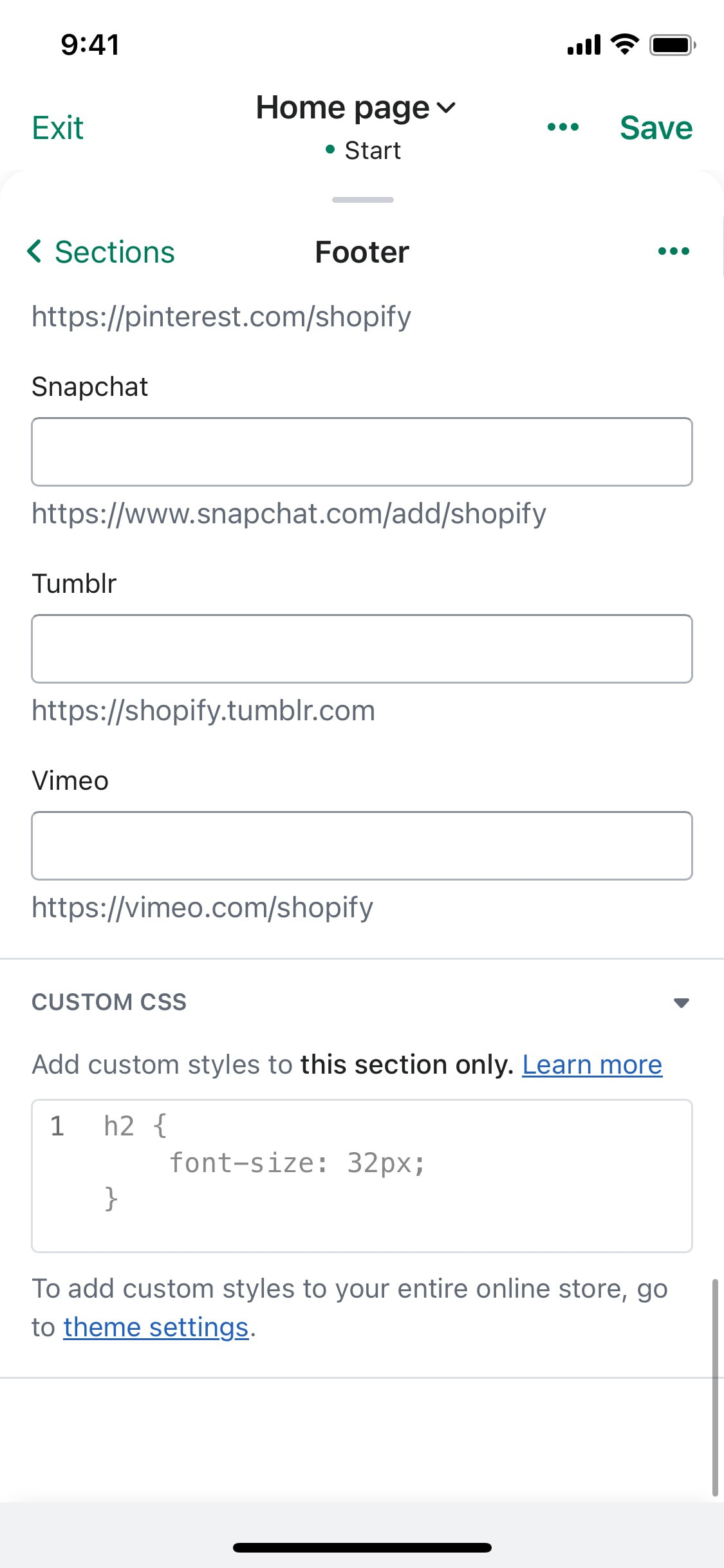 Shopify iOS screen 586
