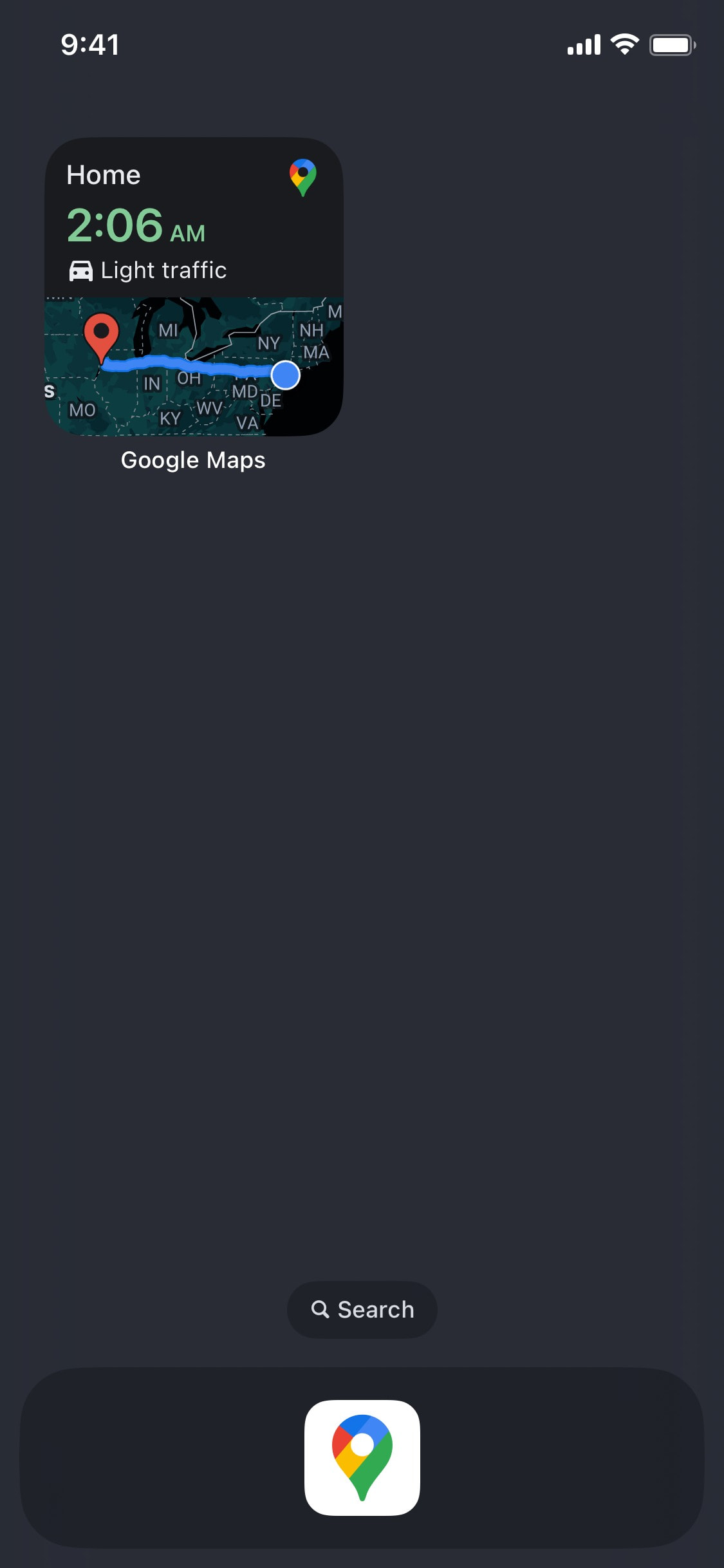 Google Maps iOS screen 434