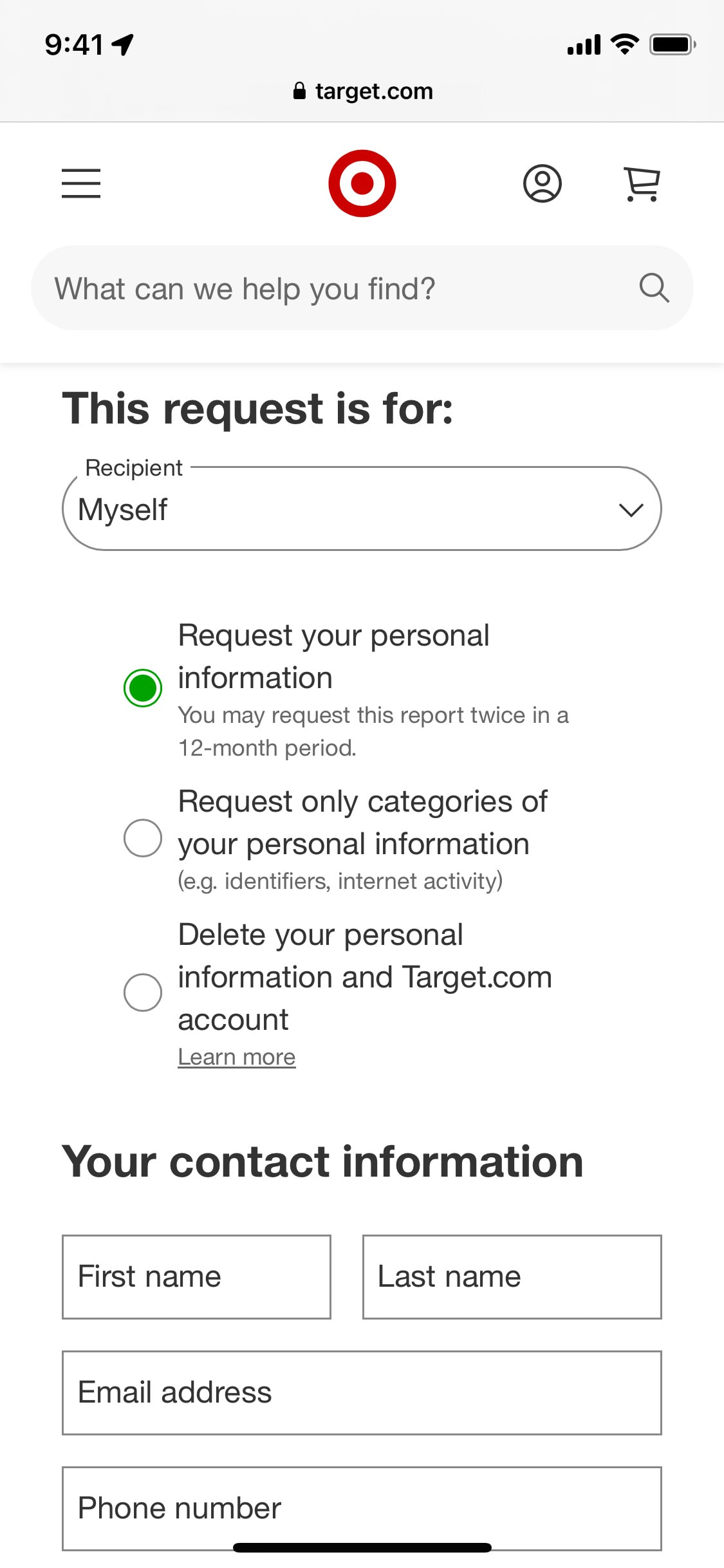 Target iOS screen 611