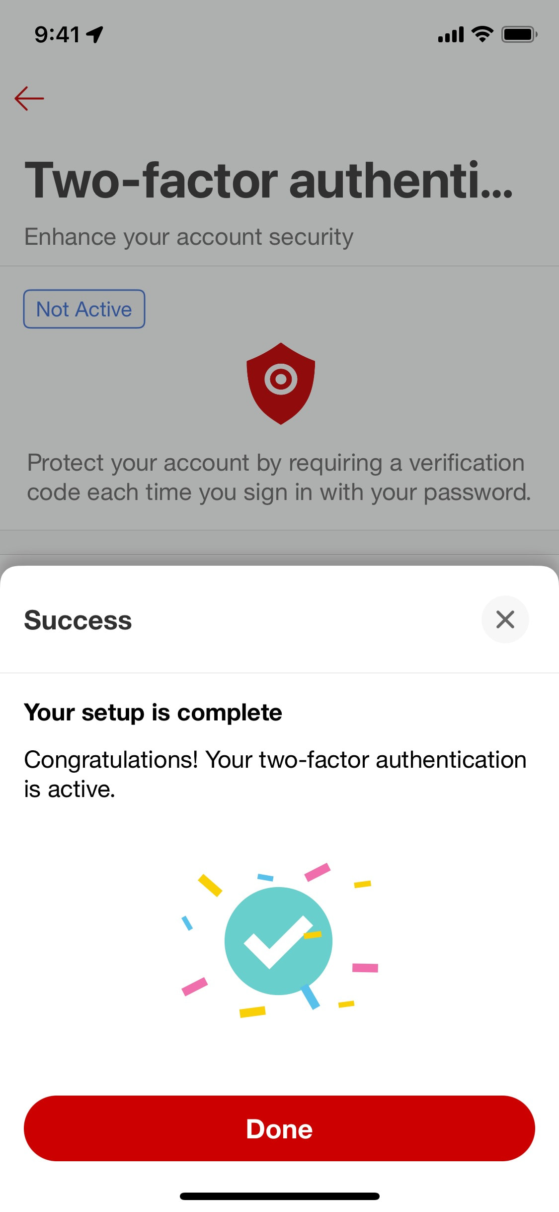 Target iOS screen 707