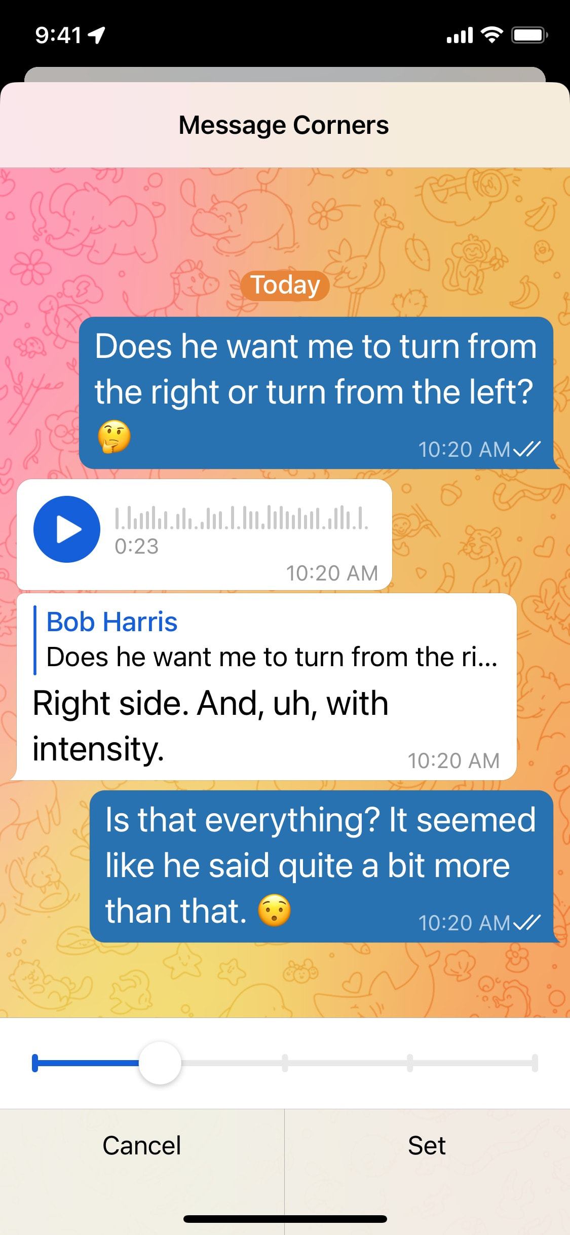 Telegram iOS screen 615