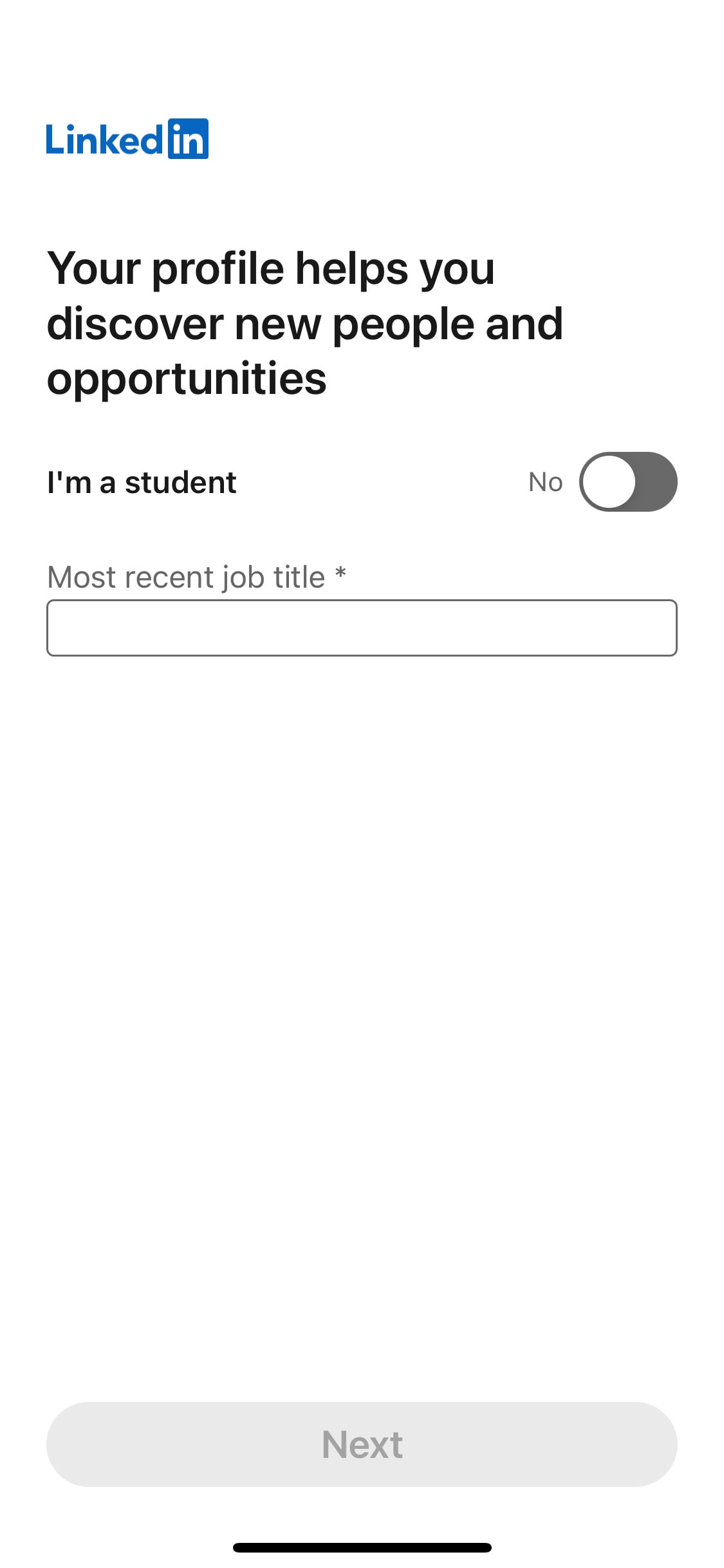 LinkedIn iOS screen 114