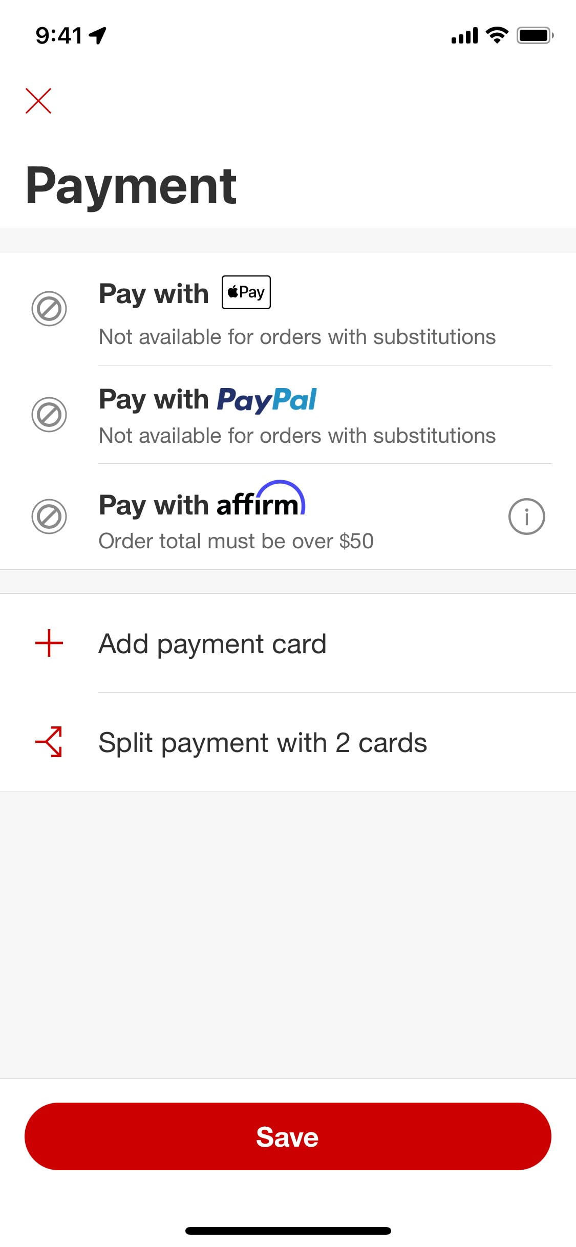 Target iOS screen 323