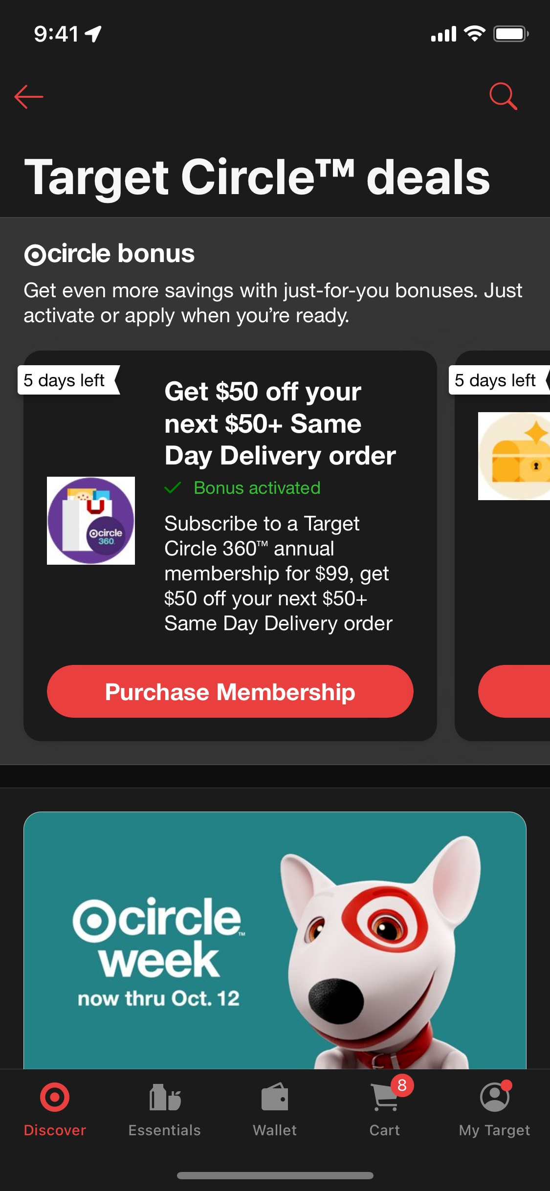 Target iOS screen 165