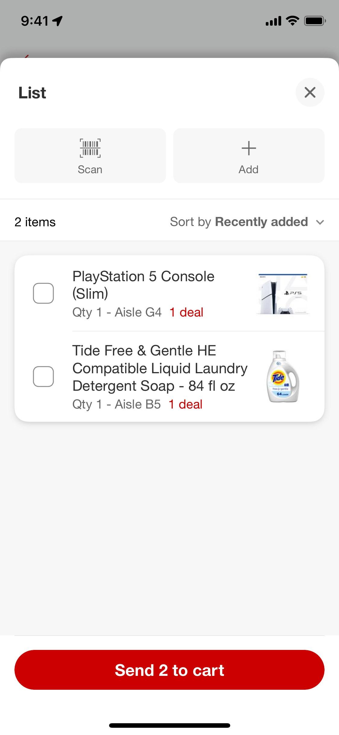 Target iOS screen 343