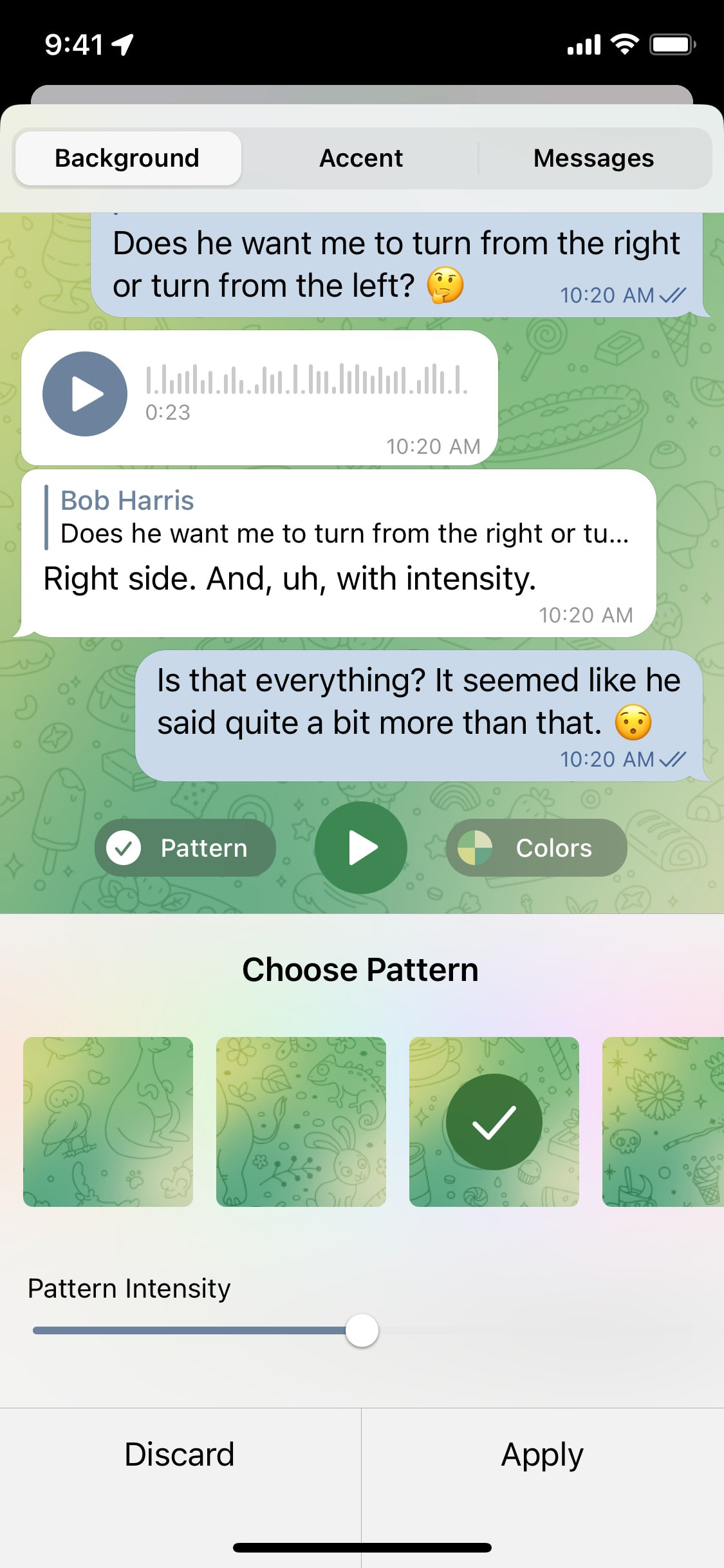 Telegram iOS screen 104