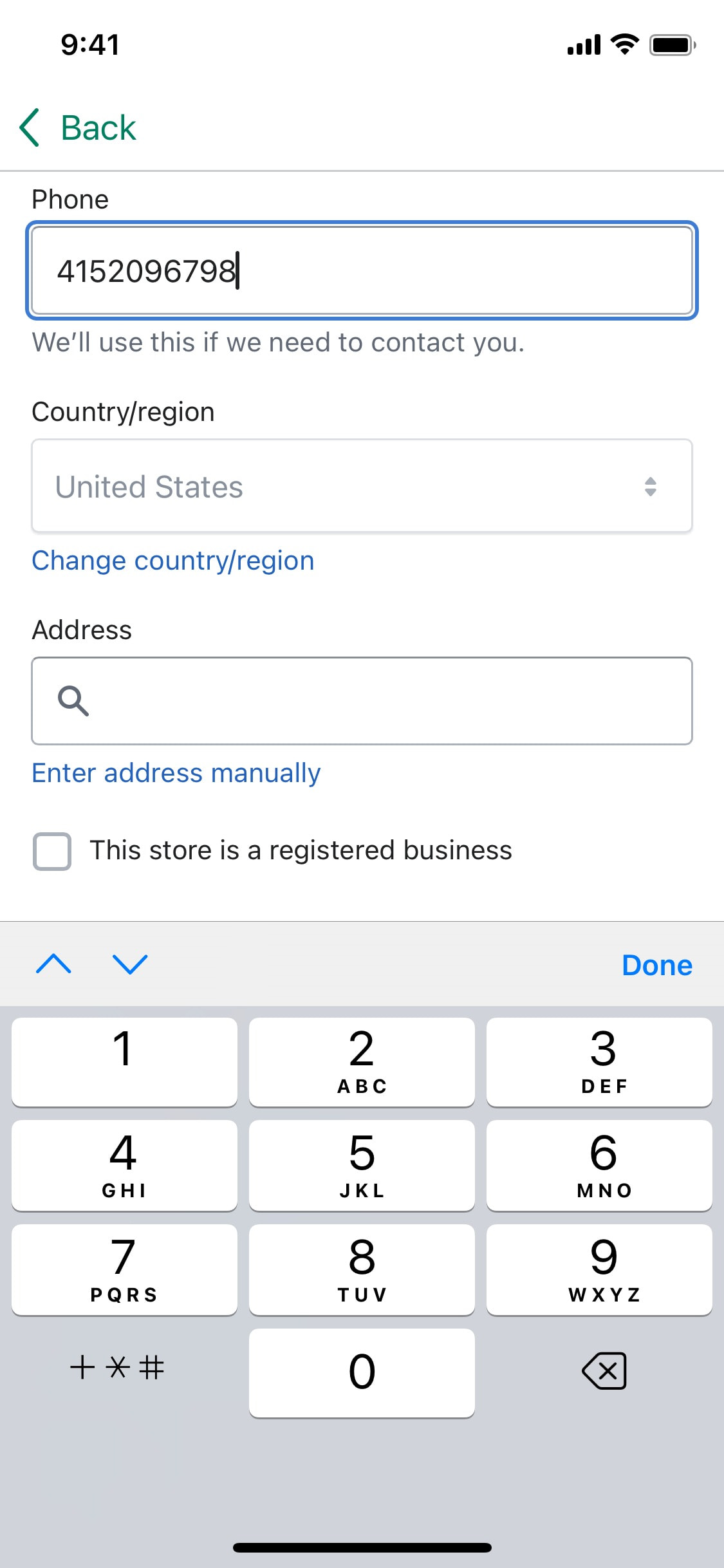 Shopify iOS screen 521