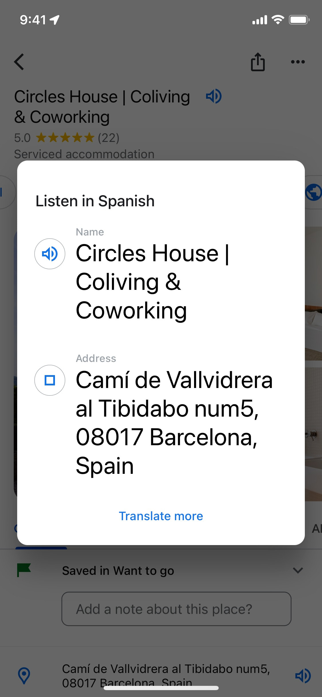 Google Maps iOS screen 303